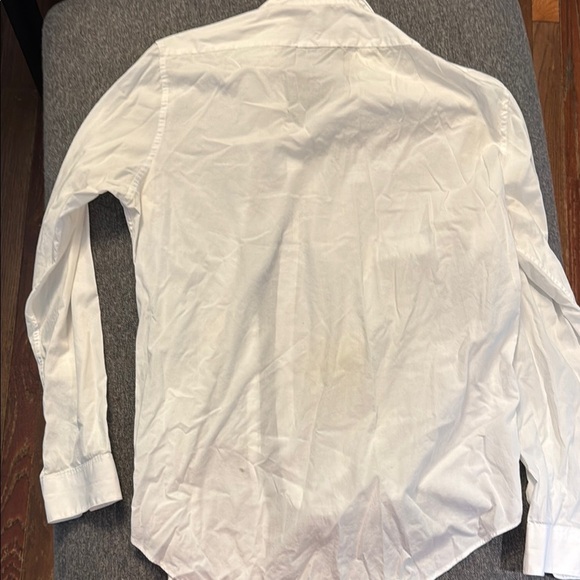 Calvin Klein Slim Fit White Dress Shirt Elegant Cotton - Picture 3 of 3